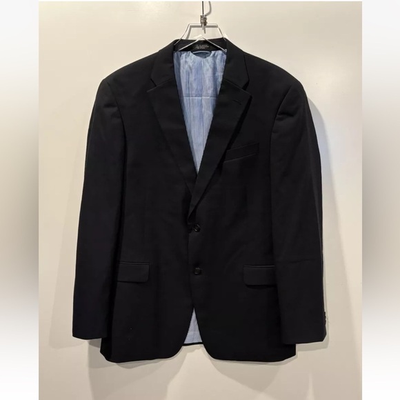 Tommy Hilfiger Navy Blue Two Button Blazer Jacket Sport Coat Men’s 44L - Picture 2 of 6